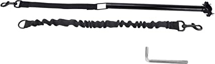Correa para Perros Manos Libres, Correa para Perros para Bicicleta con Llave Hexagonal, Correa de tracción de aleación Resistente para Correr y Entrenar en Bicicleta, Negro, Manos