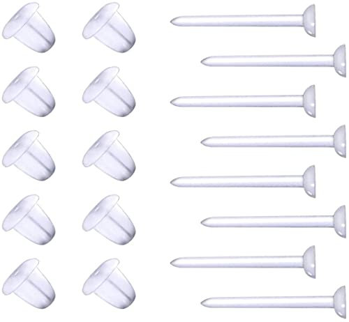 Rosenice 1000 Paar Transparente Ohrring-Befestigungen aus Kunststoff: Sicherer Halt FüR Ohrstecker Ideal FüR Alltagsgebrauch Und Schmuckbasteln Schmuck Bastelarbeiten 0.4 X 0.4 X 0.3 Cm