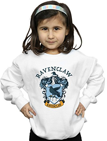 Harry Potter Girls Ravenclaw Crest Sweatshirt White 9-11 Years