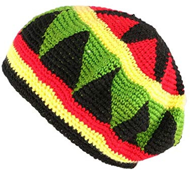 Nyls Création Mütze Beret Rasta Rot Gelb Grün Bobley – Unisex Gr. Einheitsgröße, rot
