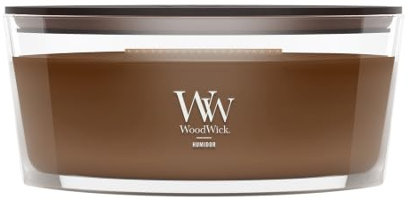 WoodWick Humidor Gifts for Women and Men, 16 oz Ellipse Candle with Crackling Wick