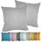 Moon Luxury Doppelpack Kissenhülle in Struktur-Optik Chenille garngefärbt 2 x Kissenbezug 60x60 cm Silber