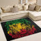 Teppich mit großer Fläche, 160 x 122 cm, Rasta Löwe Bodenmatte, Teppich für Wohnzimmer, Schlafzimmer, weicher Teppich
