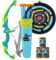 JOYIN Green Bow and Arrow Archery Toy Set with Flashing LED Lights for Kids, Light Up Archery Play Set with Luminous Bow, 9 Suction Cups Arrows, Targets, and Quiver