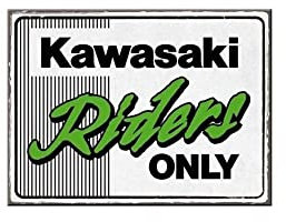 Nostalgic-Art Calamita per Frigorifero in Stile Kawasaki-Riders Only Ninja-Idea Regalo per Gli Appassionati di Moto, in Metallo, Design Vintage, 6 x 8 cm