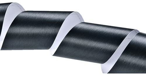 No-brand Peel & Stick PVC Self Adhesive Metallic Color Waterproof Wall Border Decor Sticker Removable Kitchen Bathroom Tiles and Door Reform 4 x196.8 inch (Black)