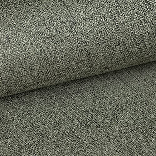 HEKO PANELS Atena Polsterstoff Möbelstoff Meterware - z.B. Stoff für Stühle oder Eckbank Bezug - Grau/Grün