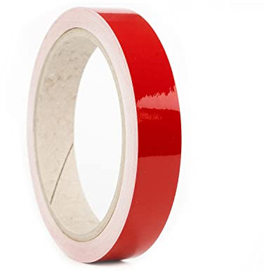 Auto Zierstreifen Rot Folie Folienstreifen Glänzend Autodekor Folie Pinstripes Red (20mm, Rot)