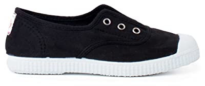 Pisamonas Zapatillas Lona Punta Goma Sin Cordones Talla 41 Color Negro