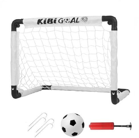 LZHDZQD Fußballtor, Mini Fussballtor 60x45cm Fussballtore für Garten Kinder -Outdoor und Indoor Fußballtore Set für Kind mit Klappbar Tor und Kinderfussball, Fussballtore für Garten Kinder 1-4 Jahre