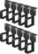 kwmobile Set 10x Ganci Ferma Cavi Neri - Alloggiamento Staffa Passa Cavo - Clip Fermacavi in Acciaio - Gancio Passacavo sotto Scrivania 4,4x10,1x6cm