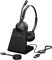 Jabra Engage 55 Schnurloses Stereo-Headset mit Link 400 USB-A DECT-Adapter - Mikrofon mit Geräuschunterdrückung, umfangreiche Reichweite und Ladestation - Für MS Teams Zertifiziert - Schwarz