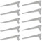 10 x siwitec Einlochträger 200 x 50 mm in Aluweiss, Regalhalter für ein Regalschienensystem