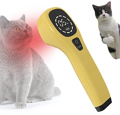 KTS Vet Rotlichttherapiegerät zur Schmerzlinderung bei Arthritis, Otitis, Hüftdysplasie und Wundheilung, 650&808 nm Kaltlasertherapie für Haustiere, Katzen, Hunde, Pferde, Rinder, Schweine und Haltung
