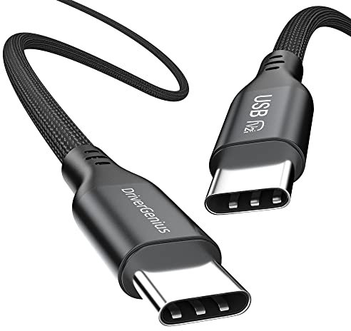 DriverGenius Theta-PD240 | Triple-Mode USB3.2 Gen2 10Gbps USB-C to C Cable, 240W PD3.1, 4K/60Hz Video, Compatible with DP-Alt & Power Delivery Devices, 1.8m, Nylon Braided