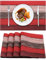 Weihnachten Tischsets Set von 4 Rot Tischset Leinen Esstisch Tischsets Farmhouse Tischset für Heimdekor Party Indoor Oudoor Esszimmer Holzmaserung Waschbare Platzsets 45 X 32 cm Esstischmatten（Rot）