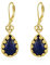 VONALA Lapis Lazuil Ohrringe 925 Sterling Silber Filigran Tropfen Ohrringe Blau Hängend Ohrringe Schmuck Geschenk für Damen Frauen