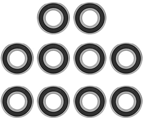 Qiilu Kugellager 6002-2RS 10 Stück, 15mm x 32mm x 9mm, Gummi Versiegelt, Rillen, Stahl, Ideal für 15mm Wellen/Stangen, Hobbyprojekte