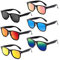Dwenarry Farbige Party Sonnenbrille Set Retro Sonnenbrillen Pack Vintage Verspiegelt Brille Party Bunt Multipack 80er Neon Party Brillen 6 Stueck