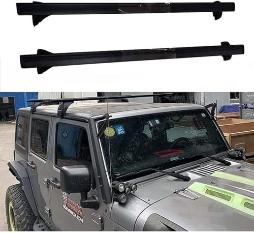 2 Pcs Auto Dachträger für Jeep Wrangler Rubicon JK/JL 2018 2019, Stark und Verschleißfest Dachgepäckträger Rostbeständig Dachträgersatz Roof Rack Rails