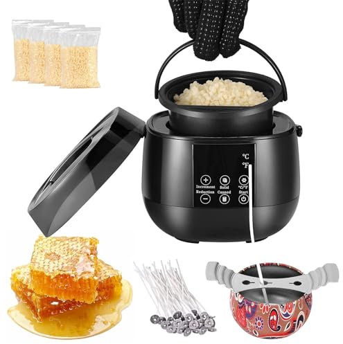 SONLED Fondoir de Cire de Bougie, fondeur de Cire électrique pour Bougies, Peut contenir 16 oz de Cire Fondue, Pot de Fusion de Cire électrique avec Valve à versement Rapide
