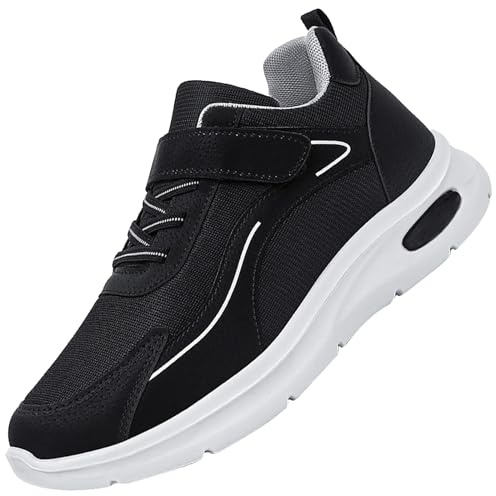 AEHO Deportivas Ancho Especial Hombre Zapatillas Diabeticos Mujer Zapatillas Cómodas Ancho Especial Zapato Ortopedico Mujer Zapatillas pies Anchos Zapatillas Diabeticos Mujer,Women Black,41/255mm