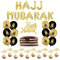 Hajj Mubarak Deko, Hajj Dekorations Set, 11x Folienballons, 1x cake topper, 10x cupcake topper, 12x Ballons (Hajj L)