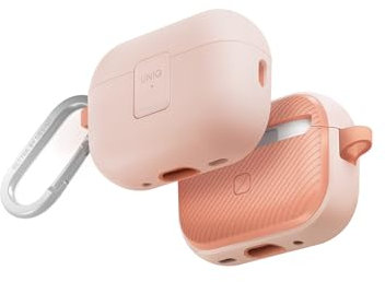 UNIQ Clyde Lock Hülle kompatibel mit Airpods Pro 2nd Gen (Hellrosa/Krepprosa)