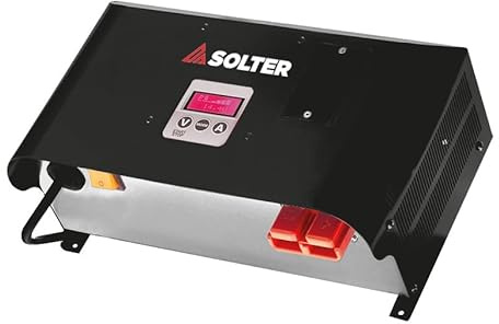 Solter Solflash 70 A 12 V HF Professionelles Ladegerät und stabilisierte Stromversorgung 70 A, Touchscreen, kompatibel mit AGM, Gel, Lithium und LFP, ideal für Werkstätten und Kfz-Diagnosen