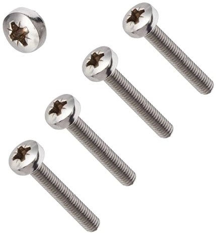 TERF M4 x 60mm Pozidriv Pan Head Machine Screws - Pack of 10