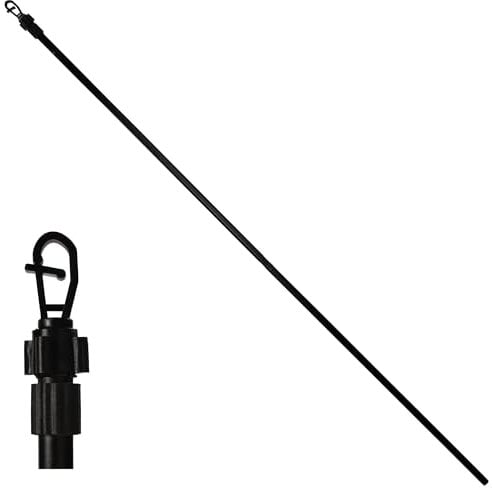 ASAB Adjustable Washing Line Pole 3 Parts Heavy Duty Twist Lock Washing Prop Galvanised Steel Telescopic Clothes Line Prop 2.4m Extendable Garden Washing Line Cloths Laundry Support Pole (1 x 2.4m)