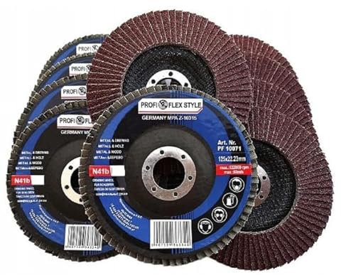 Lot de 20 disques à lamelles 125 mm Grain 40 pour meuleuse d'angle, ponçage/meulage du métal, du bois, micro-abrasifs 15 x 1,9 x 1,9 cm