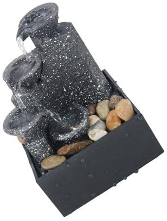 ORFOFE Künstlicher Wasserbrunnen Simulation-wasserbrunnen Künstliches Landschaftsdekor Dekoration Für Wohnzimmer Schreibtisch Geschenk Zur Wohnungserwärmung Desktop-Ornament