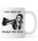 Atspauda Go Ahead Make My Day Keramik-Tee-Kaffeetasse, Weiß