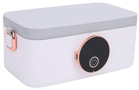 Fiambrera eléctrica, lonchera calefactable con recipiente interior de acero inoxidable de 1000 ml, calentador de alimentos portátil para oficina, automóvil y uso al aire libre