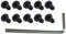 Iyalezirk Lot de 10 vis de tube de fourche pour guidon de scooter avec kits de pièces de rechange hexagonales pour M365 Es2