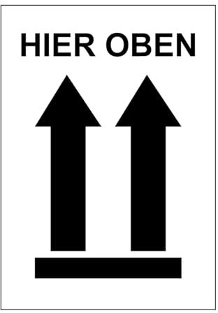 Haobase 50 Aufkleber Etikett Versandaufkleber HIER OBEN