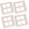 BESTonZON 4Pcs Miniature Plastic Dollhouse Windows Unpainted High Realism Model for DIY Tiny House Decoration Essential Dollhouse Accessories for Collectors and Creators