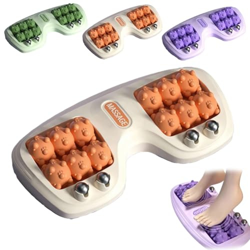 Tragbarer Dual-Fußmassageroller, 2026 Dual-Druckpunkt, F-Root M-Assager Roller zur Linderung von Plantarfasziitis, Reflexzonenmassagegerät für Zuhause, Büro, verbesserte Durchblutung