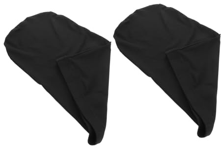 LIFKOME 2 Stück Dreadlocks Cap aus Spandex Elastische Lange Haarwickel Atmungsaktive Schwarze Braid Mütze Vielseitiges Headwrap für Männer und Frauen Bequemes Nacht Sportaccessoire