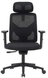 Garvee Ergonomischer Bürostuhl mit Netzrücken, Höhenverstellbarer Drehstuhl, Atmungsaktiver Schreibtischstuhl mit Armlehnen, Komfort Office Chair für Homeoffice & Büro
