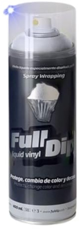 AutoFullCar - Full Dip Blanco y Blanco Perla Pintura Vinilo Líquido Removible para Coche Pintura para Llantas y Carrocería Wrap para Tuning y Personalización 400 ml (Blanco Base)