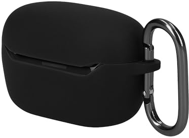 kwmobile Schutzhülle für JBL Endurance Race 2 Hülle - TPU Silikon Case für Kopfhörer Ladecase - stoßfestes Cover mit Karabiner - Schwarz