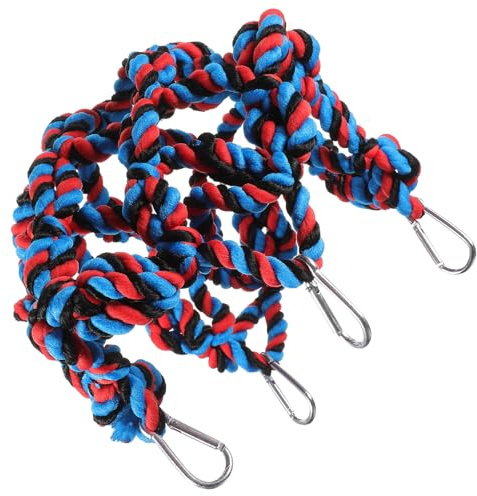 MINAOLULUS Black Rope Parrot Hanging Net with Bite-resistant Hanging Rope Design, Suitable for Medium and Large Parrots, Climbing Toy for Bird Cages and Play Gyms