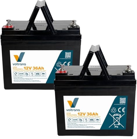 Rollstuhlakku passend für Merits Health Pioneer (S135) 24V 2 x 12V 36Ah – Voltrana Ersatzakku