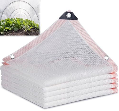 Telo Ombreggiante Bianco Anti UV HDPE per Orto Giardino | Rete ombreggiante 55% protezione solare traspirante adatta per piante grasse giardino e serra(4x6m)