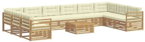 vidaXL Sofagarnituren Massivholz Akazie, Garten, modernes Outdoor-Sofa, gemütliche Lounge-Möbel für die Terrasse, langlebige Sitzgruppe