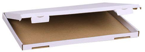 MyPack 100x Großbriefkartons Versandkartons Faltschachtel Faltkarton Maxibrief Karton 350 x 250 x 20 mm, Weiß, GB-2