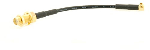 Alda PQ Antennen Anschlusskabel mit Einbaubuchse 8cm, RG174U für SMA/F auf MMCX/M