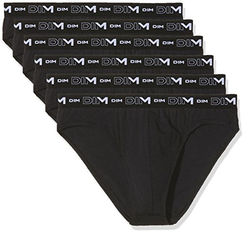 DIM Slip Homme Coton Stretch Confort x6, Noir, 3XL